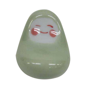 波佐見焼　姫だるま　福ふく　箸置　37016　緑