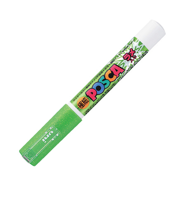 三菱鉛筆　ポスカ　ラメ入り極細　PC－1ML　グリーン