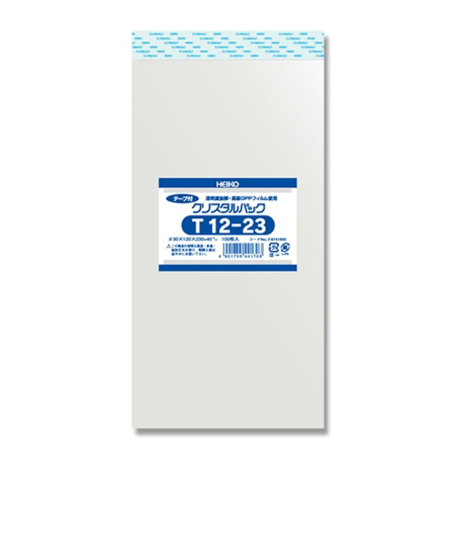 ヘイコー　クリスタルパック　テープ付き　100枚　T12-23