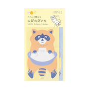 【お買い得】　ミドリ（MIDORI）　メモ　のびのび　11825006　アライグマ柄