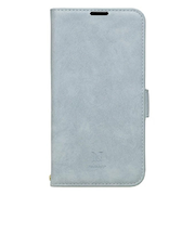 【iPhone16e】　ナチュラルデザイン（NATURAL　design）　STYLE　NATURAL　手帳型ケース　ブルーグレー