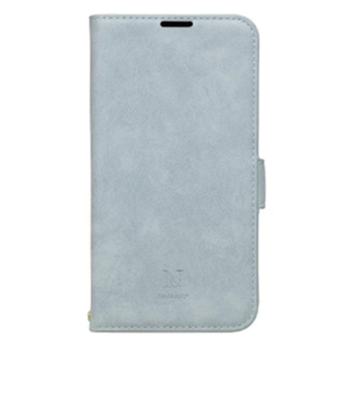 【iPhone16e】　ナチュラルデザイン（NATURAL　design）　STYLE　NATURAL　手帳型ケース　ブルーグレー