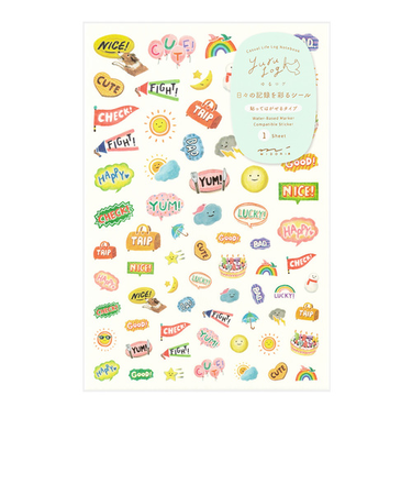 ミドリ（MIDORI）　ゆるログ　シール　1枚入　82679　気持ち柄