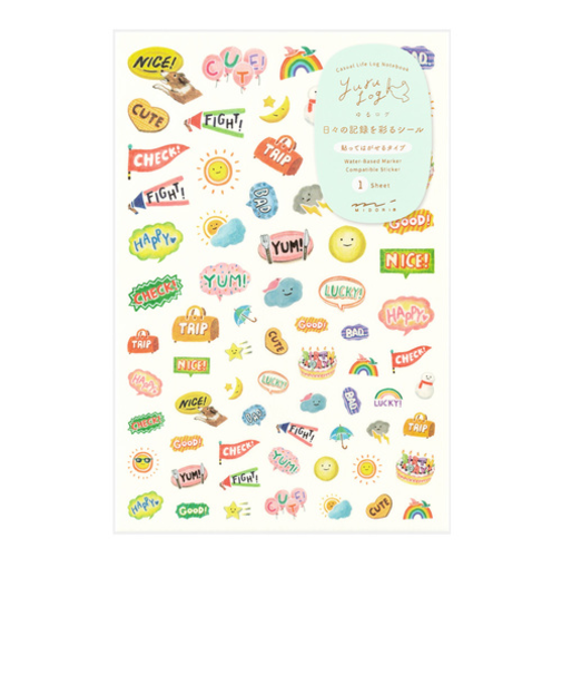 ミドリ（MIDORI）　ゆるログ　シール　1枚入　82679　気持ち柄