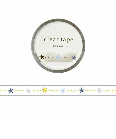 マインドウェイブ　クリアテープ　7mm幅　箔押し　95512　ホシ