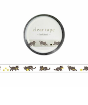 マインドウェイブ　クリアテープ　7mm幅　箔押し　95510　クロネコ