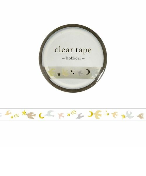 マインドウェイブ　クリアテープ　7mm幅　箔押し　95511　トリ