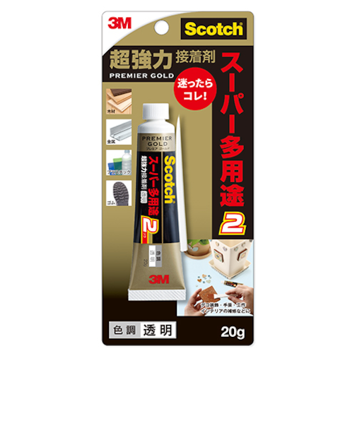 スコッチ　プレミアゴールド　スーパー多用途2　超強力接着剤　透明20g