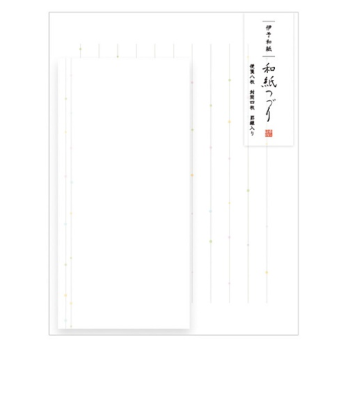 チキュウグリーティングス　和紙レターセット　色罫線　L500－37
