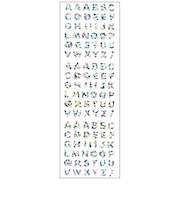 オクヤマ プリズムシール HG155 アルファベット小 シルバー