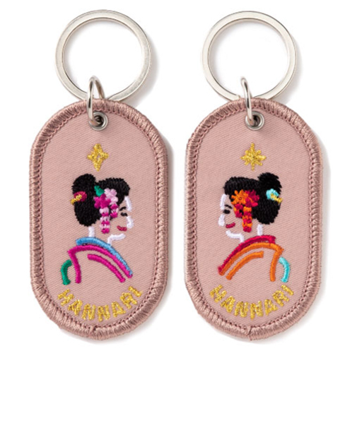 いろは出版　2／8b（ツーインエイトビリオン）　ペアキーリング　KYOTOver．　HANNARI