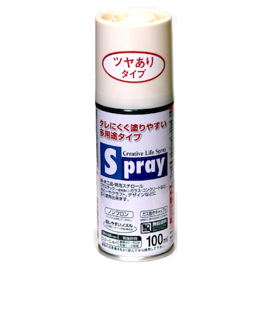 アサヒペン　スプレー　100ml　ツヤあり　ミルキーホワイト