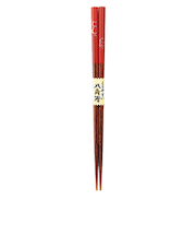 カワイ 箸 八角後ろ猫 21cm 赤