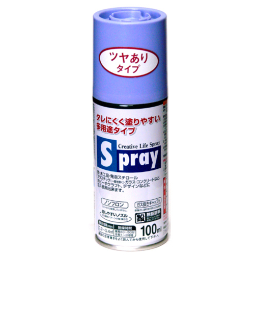 アサヒペン　スプレー　100ml　ツヤあり　ラベンダー