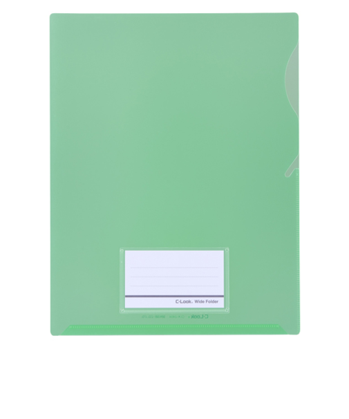 セキセイ　シールックワイドフォルダー　A4　CLK-2404　グリーン