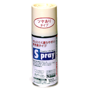 アサヒペン　スプレー　100ml　ツヤあり　アイボリー