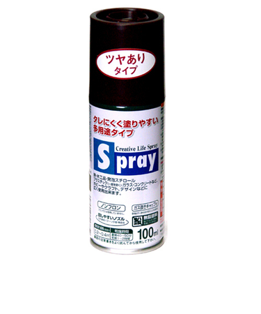 アサヒペン　スプレー　100ml　ツヤあり　チョコレート