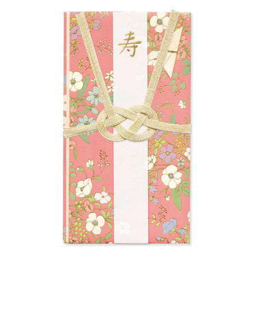 リュリュ　花づつみ　祝儀袋　HPBー23　コーラルピンク