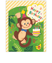 ホールマーク（Hallmark）　誕生お祝い　立体オルゴール　839673　動く・さる