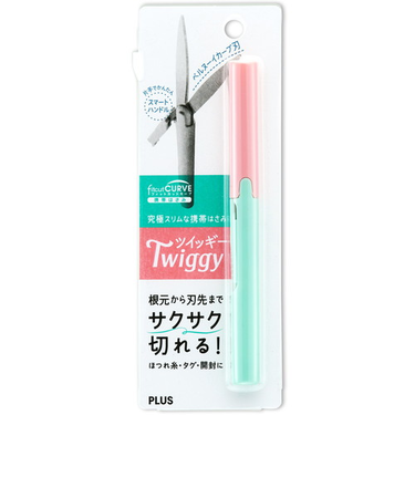 プラス（PLUS）　フィットカットカーブ　ツイッギー　34－573　ピーチ×ミント