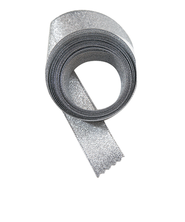 ゼットアンドケイ（Z＆K）　ダブルサテンリボン　25mm　40－695　シルバー