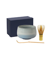 藍花　お抹茶3点セット　14979　白銀