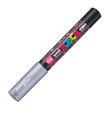 三菱鉛筆　ポスカ　極細　PC－1M　銀