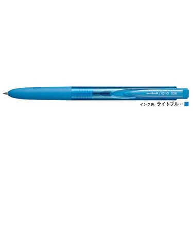 三菱鉛筆　シグノノック　0.38mmボール　ライトブルー　UMN15538．8