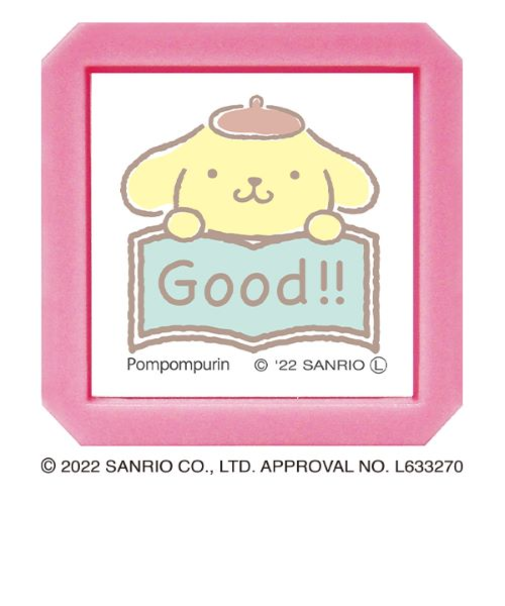 こどものかお　サンリオキャラクターズ　浸透印SQ　2411－008　ポムポムプリン／Good!!