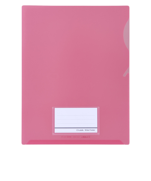 セキセイ　シールックワイドフォルダー　A4　CLK-2404　ピンク