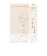 ミドリ（MIDORI）　カラー色紙　B5　メッセージシール付　二折り本型　ベージュ　33292006