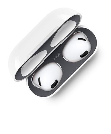 【AirPods3】　エラゴ（elago）　DUST　GUARD　ダークグレー