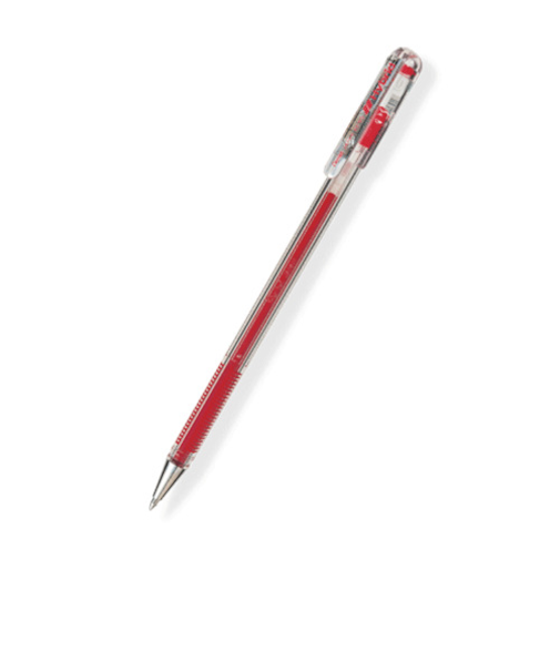 ぺんてる（Pentel）　水性ゲルボールペン　ハイブリッド　EK105GB　赤　0.5mm