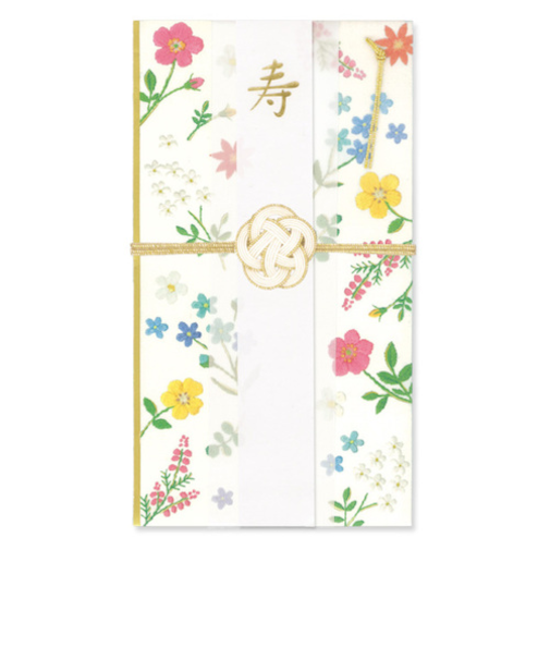 リュリュ（RYU-RYU）　花づつみ　祝儀袋　HPBー43　刺繍・ガーデン