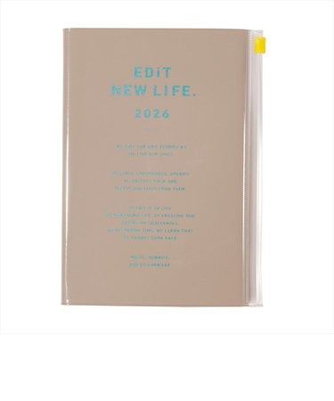 【2026年1月始まり】　マークス（MARK'S）　エディット（EDiT)　タイポポケット　B6変型　デイリー1日1ページ　26WDR-ETA03-BR　フレン