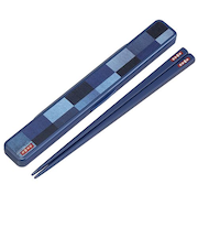 スケーター(Skater) 抗菌 音の鳴らない箸・箸箱セット デニム