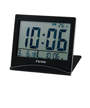 FORMIA　折りたたみトラベルクロック　HT-006　ブラック