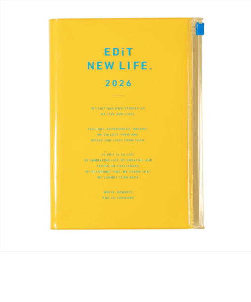 【2026年1月始まり】　マークス（MARK'S）　エディット（EDiT)　タイポポケット　B6変型　デイリー1日1ページ　26WDR-ETA03-YE　サンフ