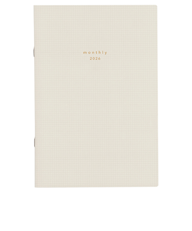 【2025年12月始まり】　ダイゴー　isshoni.　A5　マンスリーブロック　E8036　ホワイト　月曜始まり