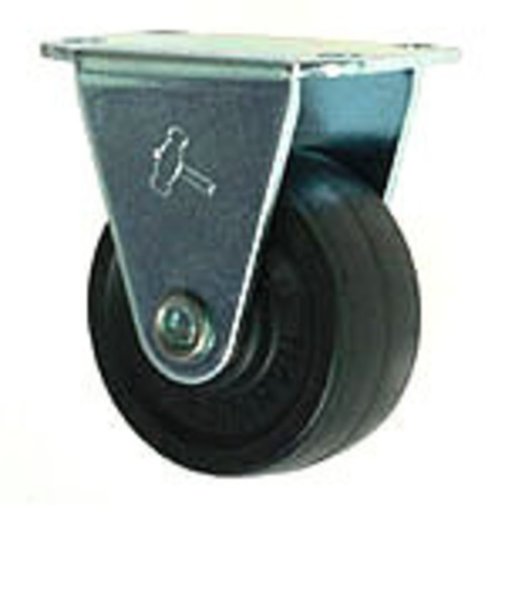 ハンマー　固定式キャスター　ゴム車　420R－R　32mm