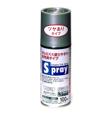 アサヒペン　スプレー　100ml　ツヤあり　シルバー