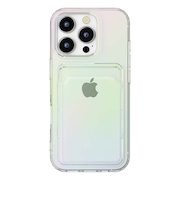 【iPhone16Pro】　ピージーエー（PGA）　クリアポケットケース　オーロラ