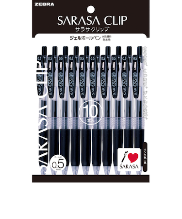 ゼブラ（ZEBRA）　サラサクリップ　0.5mm　P－JJ15－BK10　黒　10本入