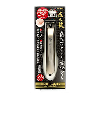 グリーンベル　匠の技　刃間の広いステンレス製つめきり　G－1203