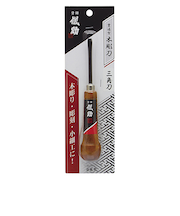 儀助（GISUKE）　貫通型木彫刀　三角刀