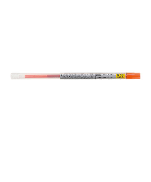 三菱鉛筆　スタイルフィット　ゲルボールペン替芯　0.38mm　UMR-109-38.4　オレンジ