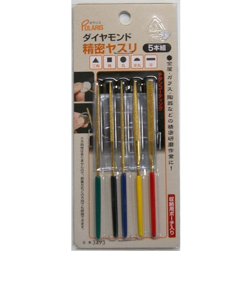 POLARIS　チタンダイヤモンド精密ヤスリ　3493　5本組