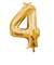 宝興産　ナンバーシンボル　ナンバー4　33083　ゴールド