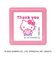 こどものかお　サンリオキャラクターズ　ミニポンスタンプ　2410－005　ハローキティ／Thank　you