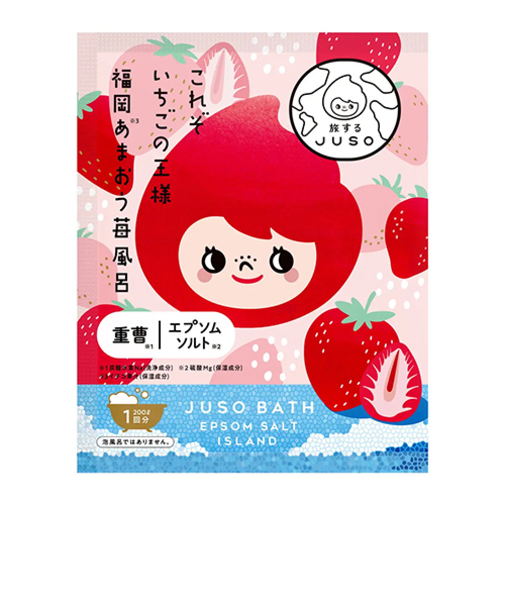 旅するJUSO　重曹バスパウダー（JUSO　BATH　POWDER）　福岡あまおう苺風呂　30g